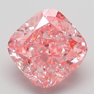 2.06 Carat Fancy Vivid Pink Square Cushion Modified Brilliant Lab Grown Diamond | VVS2 | IGI Certified | ARM136