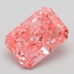 2.05 Carat Fancy Vivid Pink Cut Cornered Rectangular Modified Brilliant Lab Grown Diamond | VVS2 | IGI Certified | ARM937