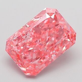 2.06 Carat Fancy Vivid Pink Cut Cornered Rectangular Modified Brilliant Lab Grown Diamond | VVS2 | IGI Certified | ARM939