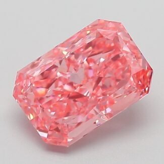 2.06 Carat Fancy Vivid Pink Cut Cornered Rectangular Modified Brilliant Lab Grown Diamond | VVS2 | IGI Certified | ARM940
