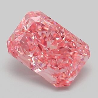 2.06 Carat Fancy Vivid Pink Cut Cornered Rectangular Modified Brilliant Lab Grown Diamond | VVS2 | IGI Certified | ARM944