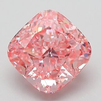 2.06 Carat Fancy Vivid Pink Square Cushion Modified Brilliant Lab Grown Diamond | VVS2 | IGI Certified | ARM139