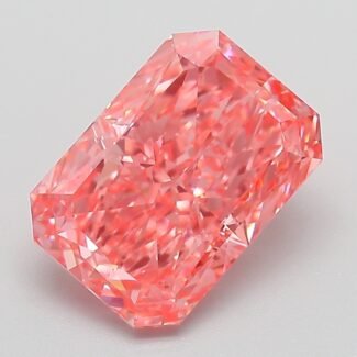 3.02 Carat Fancy Vivid Pink Cut Cornered Rectangular Modified Brilliant Lab Grown Diamond | VS1 | IGI Certified | ARM959