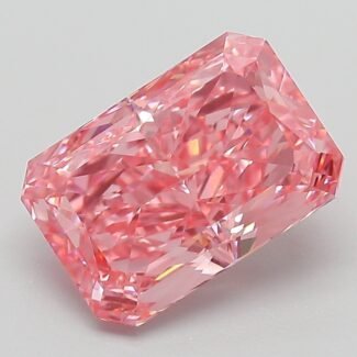 3.02 Carat Fancy Vivid Pink Cut Cornered Rectangular Modified Brilliant Lab Grown Diamond | VS1 | IGI Certified | ARM960