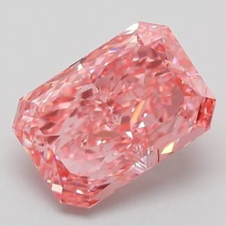 3.02 Carat Fancy Vivid Pink Cut Cornered Rectangular Modified Brilliant Lab Grown Diamond | VS1 | IGI Certified | ARM961