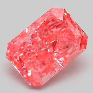 3.04 Carat Fancy Vivid Pink Cut Cornered Rectangular Modified Brilliant Lab Grown Diamond | VS1 | IGI Certified | ARM964