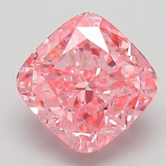2.06 Carat Fancy Vivid Pink Square Cushion Modified Brilliant Lab Grown Diamond | VVS2 | IGI Certified | ARM140