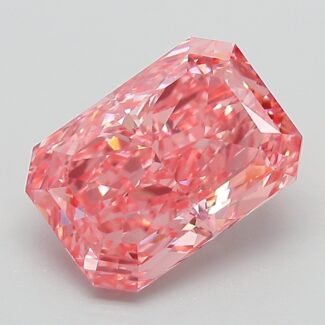 3.09 Carat Fancy Vivid Pink Cut Cornered Rectangular Modified Brilliant Lab Grown Diamond | VVS2 | IGI Certified | ARM980
