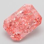 3.12 Carat Fancy Vivid Pink Cut Cornered Rectangular Modified Brilliant Lab Grown Diamond | VVS2 | IGI Certified | ARM986