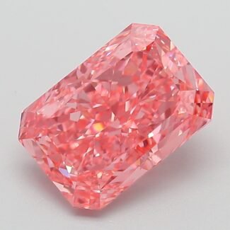 3.14 Carat Fancy Vivid Pink Cut Cornered Rectangular Modified Brilliant Lab Grown Diamond | VVS2 | IGI Certified | ARM990
