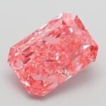 3.14 Carat Fancy Vivid Pink Cut Cornered Rectangular Modified Brilliant Lab Grown Diamond | VVS2 | IGI Certified | ARM991