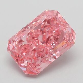 3.14 Carat Fancy Vivid Pink Cut Cornered Rectangular Modified Brilliant Lab Grown Diamond | VVS2 | IGI Certified | ARM992