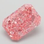 3.16 Carat Fancy Vivid Pink Cut Cornered Rectangular Modified Brilliant Lab Grown Diamond | VS1 | IGI Certified | ARM995