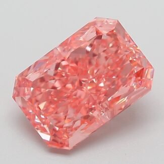 3.17 Carat Fancy Vivid Pink Cut Cornered Rectangular Modified Brilliant Lab Grown Diamond | VVS2 | IGI Certified | ARM996