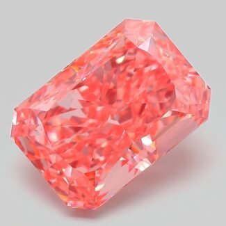 5.08 Carat Fancy Vivid Pink Cut Cornered Rectangular Modified Brilliant Lab Grown Diamond | VS1 | IGI Certified | ARM1015