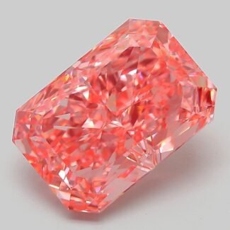5.67 Carat Fancy Vivid Pink Cut Cornered Rectangular Modified Brilliant Lab Grown Diamond | VVS2 | IGI Certified | ARM1019