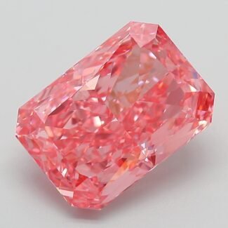 6.52 Carat Fancy Vivid Pink Cut Cornered Rectangular Modified Brilliant Lab Grown Diamond | VS1 | IGI Certified | ARM1023