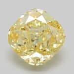 2 Carat Fancy Intense Yellow Square Cushion Modified Brilliant Lab Grown Diamond | VS1 | IGI Certified | ARM1033