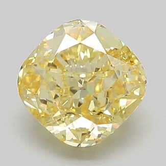 2 Carat Fancy Intense Yellow Square Cushion Modified Brilliant Lab Grown Diamond | VS1 | IGI Certified | ARM1033