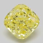 2.02 Carat Fancy Intense Yellow Square Cushion Modified Brilliant Lab Grown Diamond | VS1 | IGI Certified | ARM1036