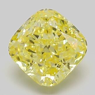 2.02 Carat Fancy Intense Yellow Square Cushion Modified Brilliant Lab Grown Diamond | VS1 | IGI Certified | ARM1036