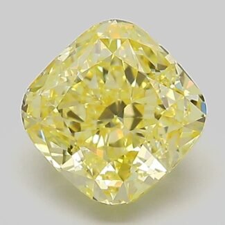 2.03 Carat Fancy Intense Yellow Square Cushion Modified Brilliant Lab Grown Diamond | VS1 | IGI Certified | ARM1037