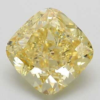 3.01 Carat Fancy Intense Yellow Square Cushion Modified Brilliant Lab Grown Diamond | VVS2 | IGI Certified | ARM1039
