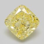 3.02 Carat Fancy Intense Yellow Square Cushion Modified Brilliant Lab Grown Diamond | VS1 | IGI Certified | ARM1040