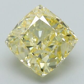 3.04 Carat Fancy Intense Yellow Square Cushion Modified Brilliant Lab Grown Diamond | VS1 | IGI Certified | ARM1041