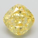 3.09 Carat Fancy Vivid Yellow Square Cushion Modified Brilliant Lab Grown Diamond | VVS2 | IGI Certified | ARM1042
