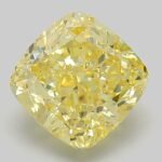 3.14 Carat Fancy Vivid Yellow Square Cushion Modified Brilliant Lab Grown Diamond | VS1 | IGI Certified | ARM1043