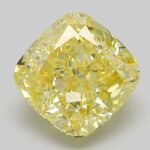 4.08 Carat Fancy Intense Yellow Square Cushion Modified Brilliant Lab Grown Diamond | VS1 | IGI Certified | ARM1054