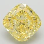 5.33 Carat Fancy Intense Yellow Square Cushion Modified Brilliant Lab Grown Diamond | VVS2 | IGI Certified | ARM1056